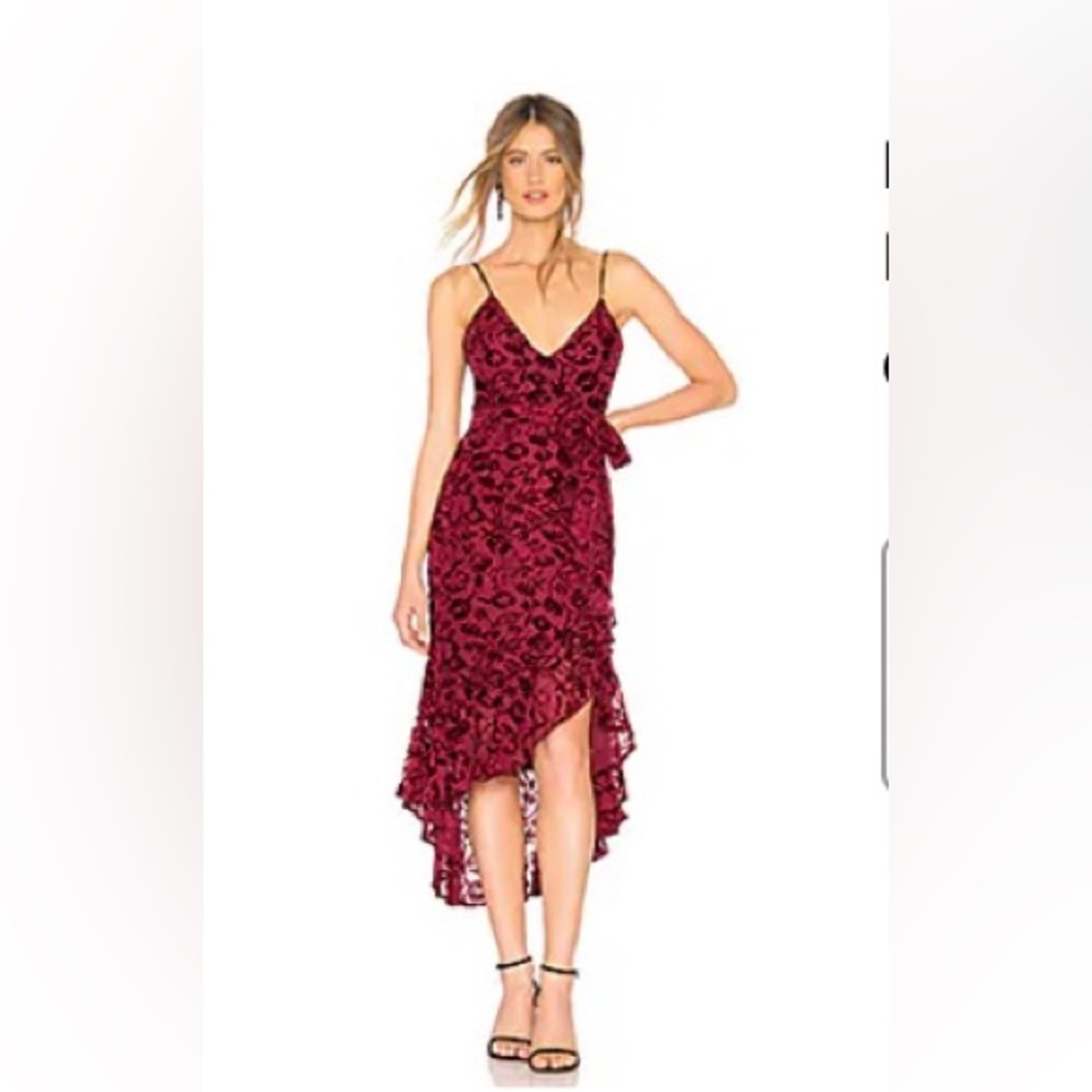 Lovers & Friends Bridget Midi Maroon Dress
